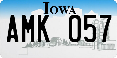 IA license plate AMK057