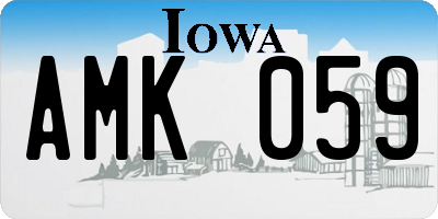 IA license plate AMK059