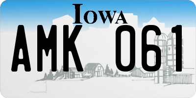IA license plate AMK061