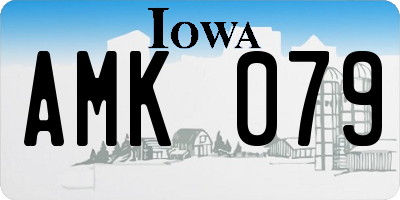 IA license plate AMK079