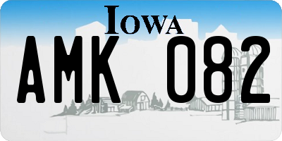 IA license plate AMK082