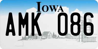 IA license plate AMK086