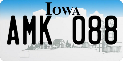 IA license plate AMK088