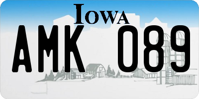 IA license plate AMK089