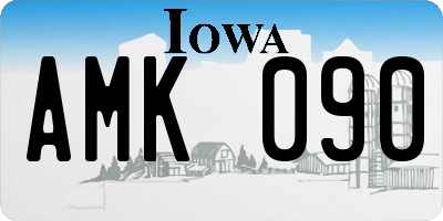 IA license plate AMK090