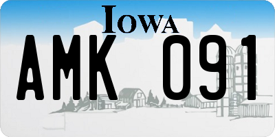 IA license plate AMK091