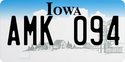 IA license plate AMK094