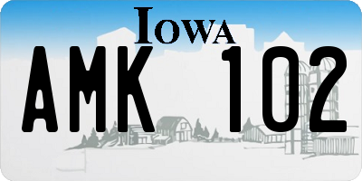 IA license plate AMK102