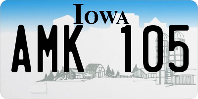 IA license plate AMK105