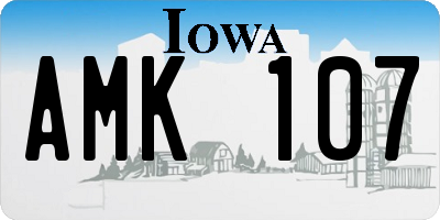 IA license plate AMK107