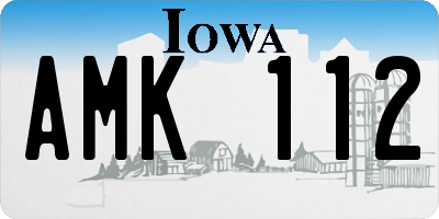IA license plate AMK112