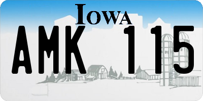 IA license plate AMK115