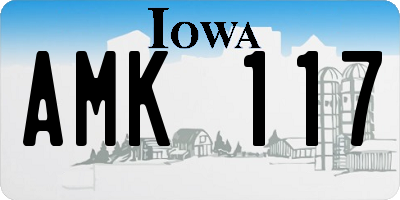 IA license plate AMK117