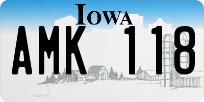 IA license plate AMK118