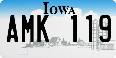 IA license plate AMK119