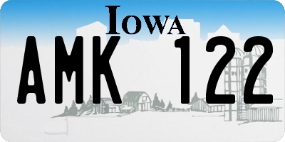 IA license plate AMK122