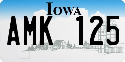 IA license plate AMK125