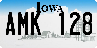 IA license plate AMK128