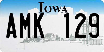 IA license plate AMK129