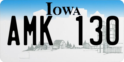 IA license plate AMK130