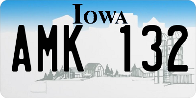 IA license plate AMK132