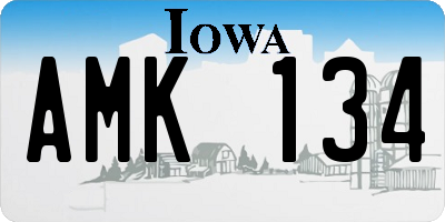 IA license plate AMK134