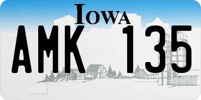 IA license plate AMK135