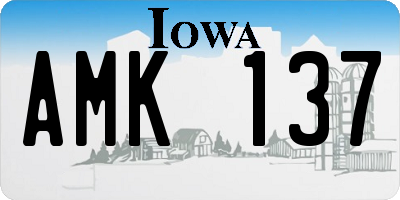 IA license plate AMK137