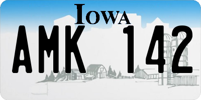 IA license plate AMK142