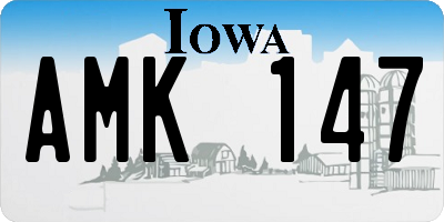 IA license plate AMK147