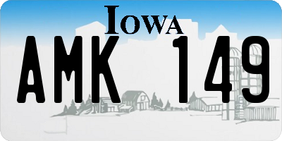 IA license plate AMK149