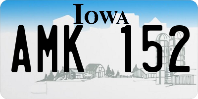 IA license plate AMK152