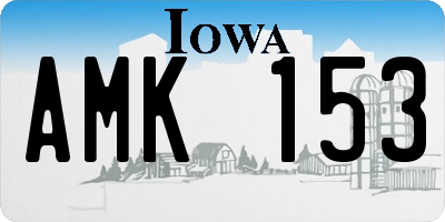 IA license plate AMK153