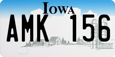 IA license plate AMK156