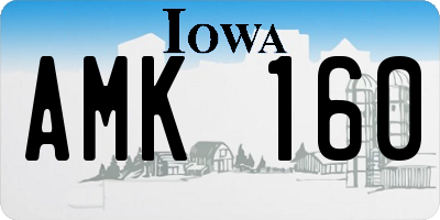 IA license plate AMK160