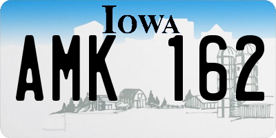 IA license plate AMK162