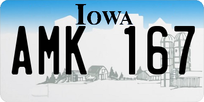 IA license plate AMK167