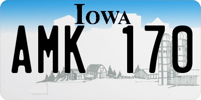 IA license plate AMK170