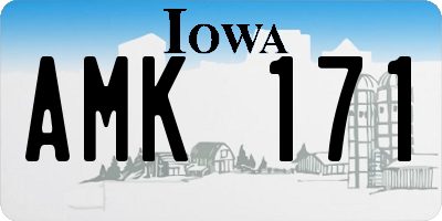 IA license plate AMK171