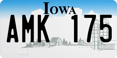IA license plate AMK175