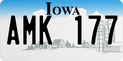 IA license plate AMK177