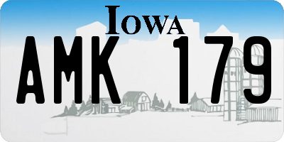 IA license plate AMK179