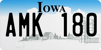 IA license plate AMK180