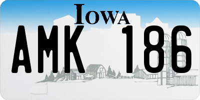 IA license plate AMK186