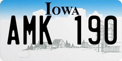 IA license plate AMK190