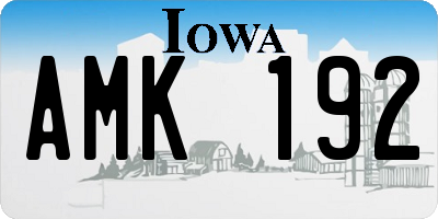 IA license plate AMK192