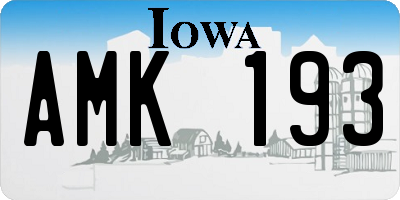 IA license plate AMK193
