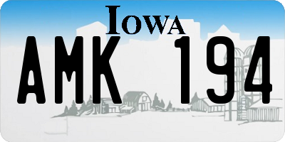 IA license plate AMK194