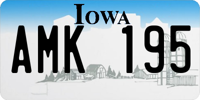 IA license plate AMK195