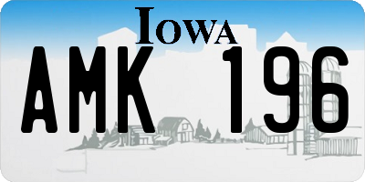 IA license plate AMK196